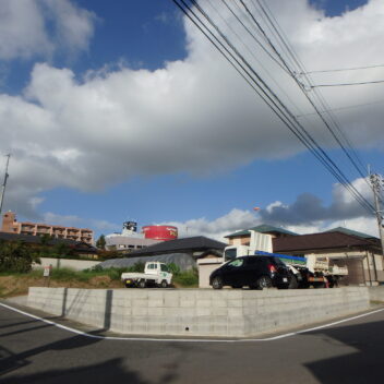 新宮町で土留めコンクリートブロック施工しました！