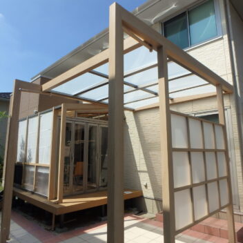 新宮町でガーデンルームが完成しました!